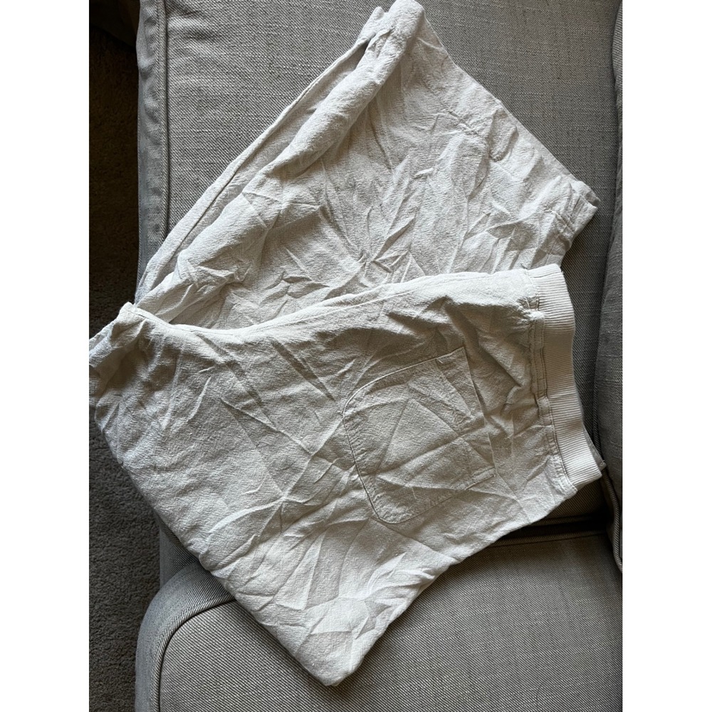J. Jill Pure Linen Cropped Pants Sea Salt Beige Petite Large LP NWT 062072 - Picture 11 of 15